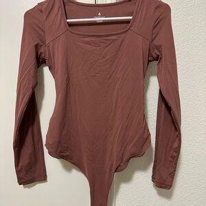 Pink Asymmetrical Fitted Bodysuit